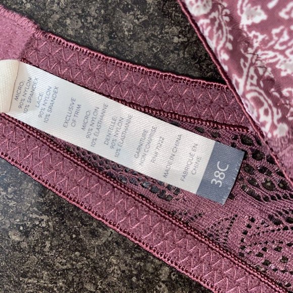 🍀 LUCKY BRAND lightly Padded bra Size 38C Wireless - Picture 2 of 4